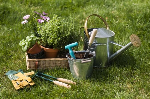 Lush green garden with well-maintained plants